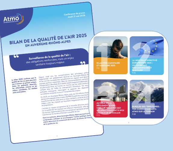 Bilan de la qualité de l'air 2025 en Auvergne-Rhône-Alpes