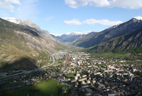 Saint Jean de Maurienne Savoie - vue aérienne