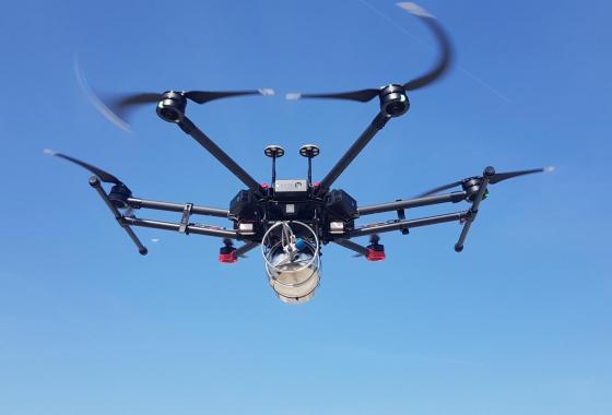 Mesures aériennes à l'aide d'un drone équipé