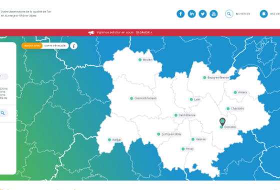 Un nouveau site web pour Atmo Auvergne-Rhône-Alpes