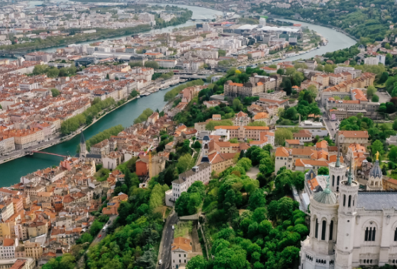 Lyon vue depui la colline de Fourvière