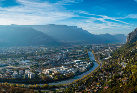 Bandeau vue aérienne Grenoble Alpes Métropole
