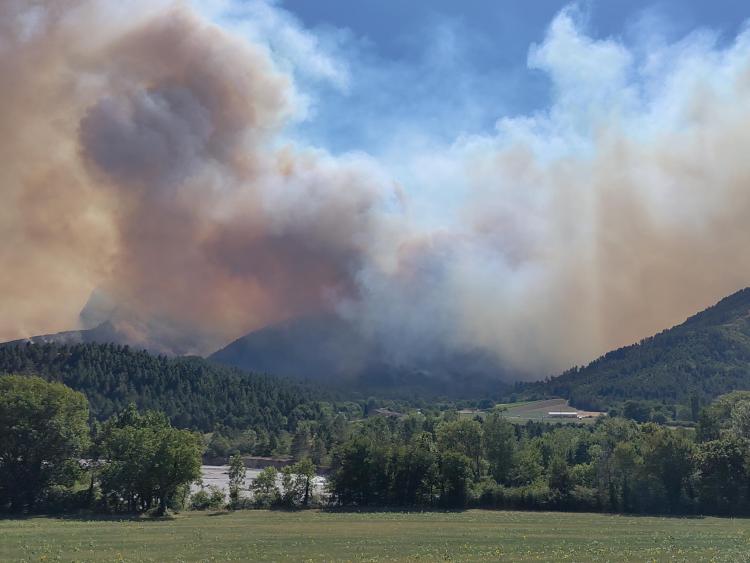 Photo Incendie Diois (26) le 8 juillet 2026