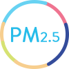Particules fines PM2,5 - picto rond