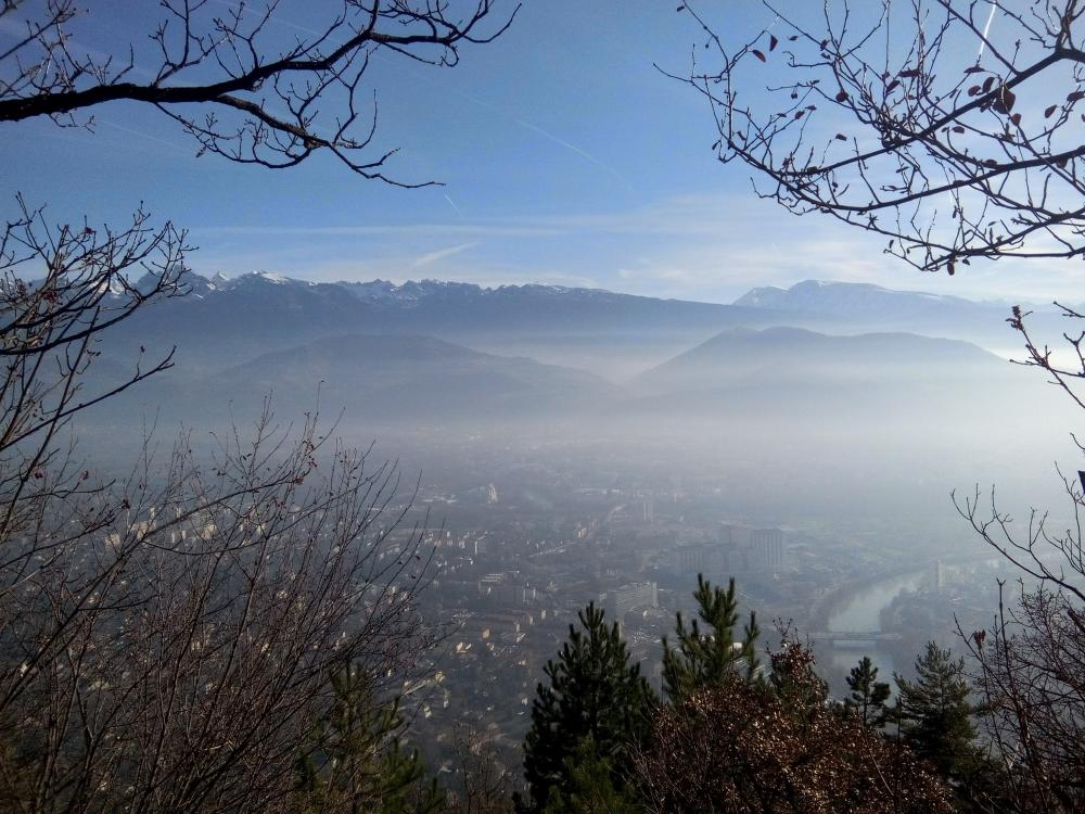 Inversion de température en hiver, bassin Grenoblois