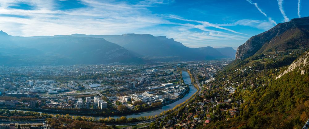 Bandeau vue aérienne Grenoble Alpes Métropole