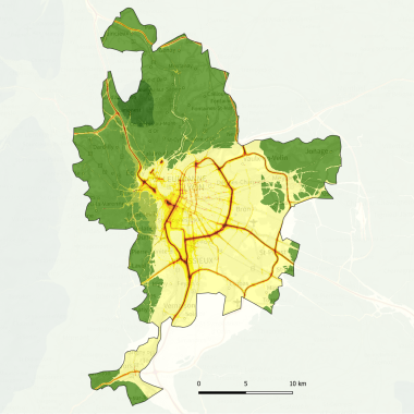 Carte Stratégique Air Métropole de Lyon